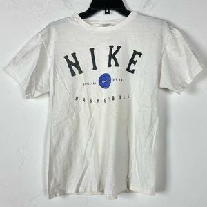VTG Nike T Shirt Knit Top Tee Spellout Big Logo Basketball Made in USA‎ 90s